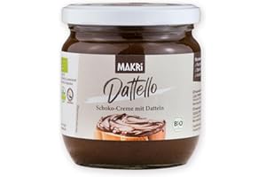 ‎MAKRI Dattello® Bio Schoko-Haselnuss-Aufstrich mit Datteln, ohne raffinierten Zucker, Vegan - MAKRi® 400g (1 Glas)