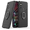 MaiJin Compatible with vivo V15 Case, Metal Ring Grip Kickstand Shockproof Hard Bumper Shell (Works with Magnetic Car Mount) Dual Layer Rugged Cover for VIVO V15 (Black)