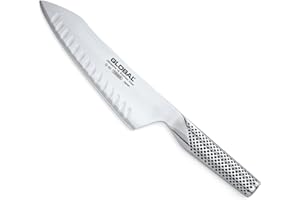 Global - G83 - Oriental Cook Alveolare - Couteau avec lame alvéolée, 18 cm