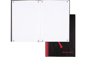 Black n' Red Hardcover Notebook, Casebound, Medium/Large, Black, 96 Ruled Sheets, Pack of 1 (400110531)