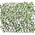 Sofix Artificial Laurel Extendable Trellis Plastic Hedge Garden Fence Screening Privacy Border Wind & Sun Protection (Pack of 1)