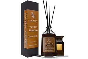 ‎BOH AROMA Raumduft Vanilla Tobacco | Reed Diffuser mit 5 Duftstäbchen | 100ml | Lufterfrischer mit Duftstäbchen für die Wohnung | Diffuser mit Stäbchen | Raumduft inspiriert von Luxusparfums