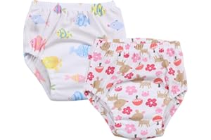 PBAHAUP Culotte d'apprentissage pour enfant, 2 pièces, Garçon/Fille, Multicolore, M (15-28 mois)