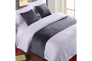 TTIILOE Bed Runners King Bed Soft Velvet Decor Bedding Cover Grey Luxury Bedspread Bed Runners for Foot of Bed Bed Scarf Bed End Towel for Hotel Bedroom Wedding Room, 240x50cm