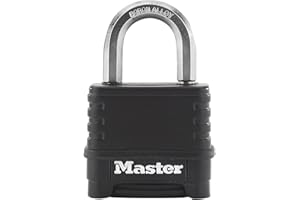 Master Lock Cadenas haute sécurité [Combinaison] [Zinc] [Extérieur] M178EURD - idéal pour les espaces de rangement, les Remises, les Garages, les Remorques