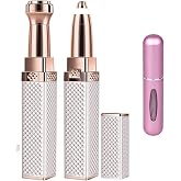 Luxury 2 Heads Rechargeable Lighted Eyebrow Mustache Hair Removal Women's Hair Removal Device And Mini Perfume Bottle