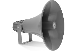 Pyle PA Horn Speaker - 16' 80W Compact Loud Sound Megaphone with 400Hz-5KHz Frequency, 16 Ohm, 100V/70V Transformer, Mounting