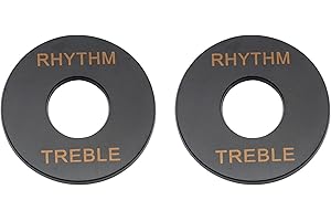 Musiclily Planche indicatrice de commutateur en plastique pour la guitare de style de LP, USA Les Paul Epiphone SG, noir (pack de 2)