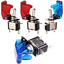 Interruttore A Levetta LED Taiss - 12V-24V 20A SPST, Blu, 3 Pezzi - Foto 6