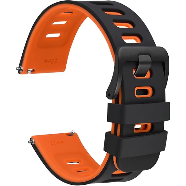 Kai Tian 18 mm 20 mm 22 mm 24 mm siliconen universele gebogen uiteinden armband zwart wit groen blauw oranje rood grijs horlogeband voor mannen vrouwen, Blauw, 18mm, riem, Retro