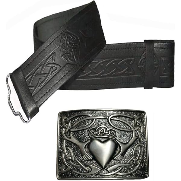 UOMO Kilt Scozzese Cintura Fibbie - Celtic Design Cromo Fibbie