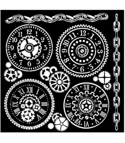 Stamperia Flexible Craft Stencils - Favourites Refresh Writings Pattern For Scrapbooking & Cards