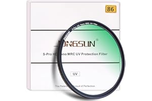 JONGSUN Filtre UV 86mm, S-Pro HD Nano MRC 16-Couches Multicouche Revêtement, Schott B270, Caméra Protection UV Filtre