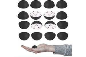 AZEAM 3.2 cm Silikon-Halbkugel-Stoßstangen, Isolationsfüße, Gummi, rutschfeste Lautsprecher-Pads mit selbstklebenden Plattenspieler-Isolationspads für kleine Lautsprecher-Spikes, Monitore, Decks 16 Stück