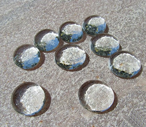 Seedeco® Glasnuggets Glassteine 30 Stück ca.17-22mm Klar/Weiß "Top Qualität"