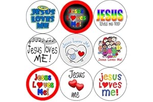 STICKER STOCKER 144 Jesus Loves Me 30mm School Christian Reward Stickers Teacher, Parent