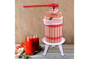 ACXIN Prensa de fruta, prensa de vino, exprimidor de fruta, prensa de maíz, molinillo de maíz, de acero inoxidable, para manzana, con manivela manual, 6 l