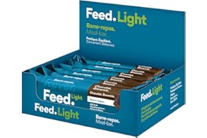 Barre Feed. - Substitut de repas minceur & perte de poids. Riche en proteines pour maigrir. Vegan à faible teneur en sucres - Chocolat. Brownie. - Pack de 6 (6x70g)