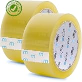 m-office Transparent Adhesive Tape, Adhesive Packaging Tape for Box Packaging, Shipping, Moving and Crafting, Safe and Strong