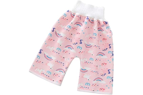 Short à Couches pour Enfants 2 en 1, Pantalon de Dessin animé Confortable, imperméable et Absorbant, Taille Haute, Protection du Ventre, pour bébé en Bas âge