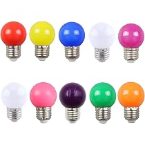 Aiwerttes LED-Leuchtmittel E27, 2W – 10 Stück, G45 Form, Nicht Dimmbar, Für Innen- & Außenbereich, Buntes Partylicht