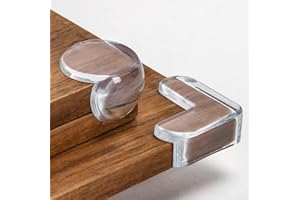 HOENART Eckenschutz, Soft Silikon Kantenschutz, 2 Formen Selbstklebend Transparent Tischkantenschutz für Alle Möbel Babys vor Schaden zu Schützen (30 Stück)