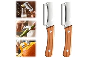 Pelapatate nuovo modello 2026, Pelapatate Ergonomico e Affettatrice per Frutta, Lama Affilata per Carote, Mele, Kiwi, Arance, Utensile da Cucina Facile da Impugnare (2PCS)