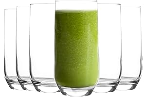 Lav Highball Tumbler Drinking Glasses Set. Pack of 6 Water Juice Tableware Glass, 315ml