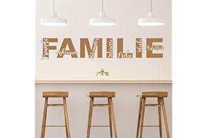 ‎DESIGNSCAPE DESIGNSCAPE® Wandtattoo Schriftzug Familie Freunde Liebe | Farbe: königsblau | Größe: mittel (140 x 26 cm)