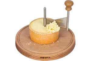 BOSKA Friseur à Fromage Amigo - Girolle à Fromage - Pour Girolle, Tête de Moine et Chocolat - Bois
