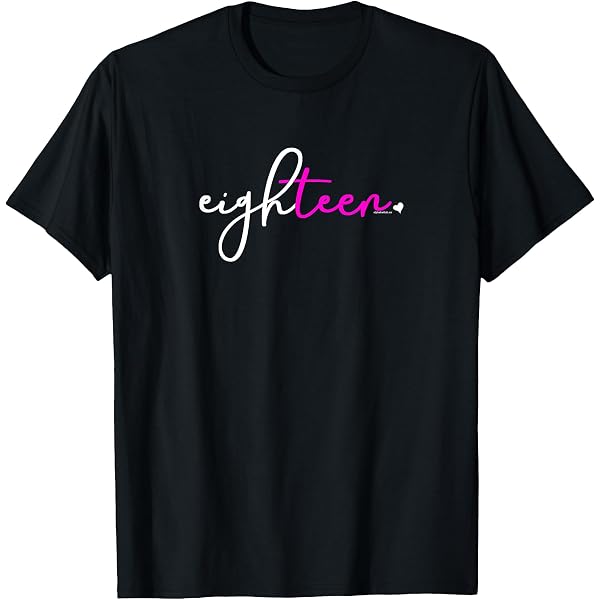 18th Birthday Shirt For Women - Hello 18 Tee, Turning 18 Gift, Birthday Party T-Shirt (Pink, X-Large)
