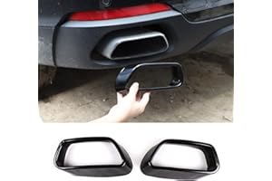 DIYUCAR Per X5 F15 2014-2018 X6 F16 2015-2019 Tubo di Scarico Gola Coda Copertura Trim Nero (Versione Regolare))
