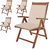 Mer-Tim Bah&ccedil;e Balkon Salon Krem Sandalye Minderi (arkalıklı) 4 l&uuml;