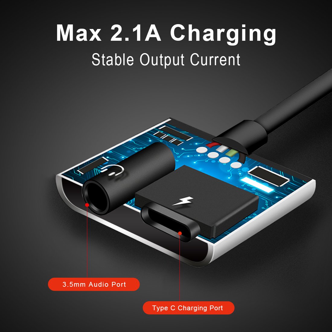 Adattatore USB Tipo C da 3,5 mm, Lively Life 2 in 1 Adattatore Tipo C Adattatore Jack per Cuffie Splitter da USB C a 3,5… - immagine 5