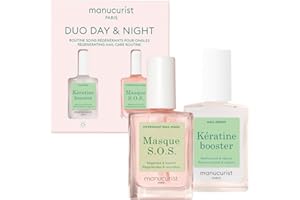 Manucurist Duo Day & Night – Routine per Unghie Fragili o Danneggiate – Kit con : 1 Siero Rinforzante alla Cheratina Vegetale, 1 Maschera Notturna – Rinforzante Unghie Express - Nails Care
