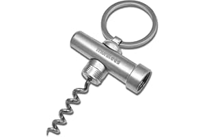 Munkees Mini brelok korkociąg narzędzie, mały brelok otwieracz do wina, awaryjny otwieracz do korka podróżnego do wina, przenośny plecak zestaw kempingowy, entuzjasty wina, kelnerzy, barmany, otwieracz do butelek zestaw upominkowy