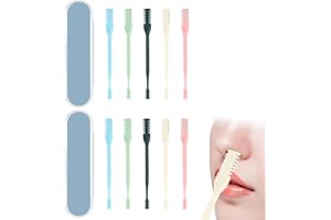 ruggito 10 Stück Manuell Nasenhaarschneider mit Aufbewahrungsbox, Doppelseitige Nasenhaarschneide Nasenhaar Rasierer für Herren, Damen Augenbrauen Trimmer