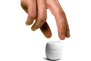 Boompods Zero Talk Mini Bluetooth Lautsprecher mit Amazon Alexa - tragbarer Outdoor Lautsprecher, IPX6 wasserdicht, 5 Std Spielzeit und Mikrofon, Musikbox klein für Handy, Dusche, Reisen - Weiß