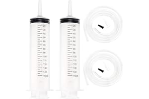 Gufastoe 2pcs Unidades de Jeringas de Plástico de 150ml con para Laboratorios Científicos y Herramientas de Jeringa de Medición de uso Múltiple