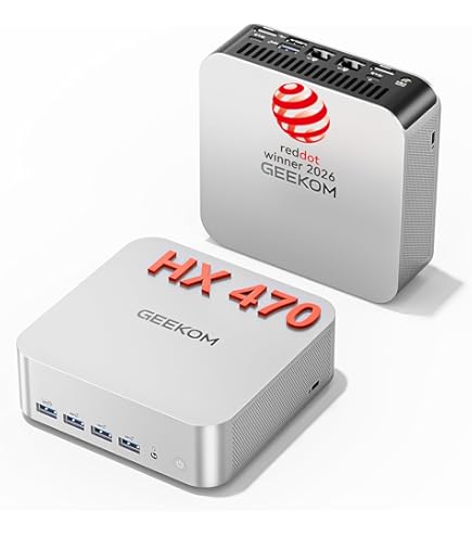 GEEKOM A6 Mini PC, AMD Ryzen7 6800H Mini Computers， 32GB RAM, 1TB