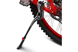 LYCAON Pata de Cabra para Bicicleta, Aluminio Soporte Ajustable del Retroceso de Bici Caballete para 24-29" Bicicletas Montaña Bicicleta de Carretera BMX MTB, con Pie de Goma Antideslizante