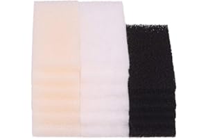 INGVIEE Compatible Paquete de Valor para Fluval U2 Filtro (6X Espuma, 6X Espuma de Carbón Activo, 6X Almohadillas de Poliéster)