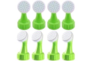 Gazechimp 8Pcs PVC Green Bottle Top Waterer Sprinkler Head for Watering Can, Flower, Grass, Vegetables, Plants