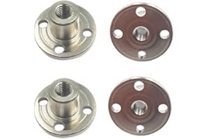 DAIER 4Pcs M5 Flange Coupling Connector, Threaded Shaft Gear Motor Flange Nut DIY Coupling Screw Guide Shaft Support for The Motor