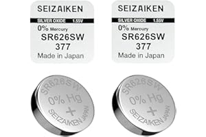 GÉNÉRIQUE Pile Montre SR626SW (377) – Lot de 2 Piles Bouton – 1.55V – Made in Japan – pour Montres Standards