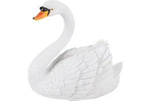 Ymiko Adorno de Cisne de simulación Decoración de Estatua de Cisne Flotante para Estanque de jardín
