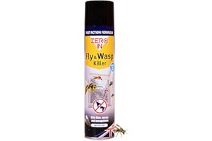 Zero in Fly and Wasp Killer - 300 ml Aerosol, Controls Flying Insects and Bugs in The Home, Ready-To-Use, Fast Action Formula, Instand Knockdown of Flies, Waps and Other Flying Insects