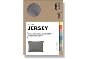 schlafgut Federa Easy Jersey 60x80 cm, in 100% cotone super soft, cerniera nascosta, ultra morbida e traspirante, certificazione Oeko-Tex, Grey Mid