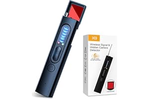 NICEWAT Hidden Camera Detector, Anti Spy Camera Detector with 6 Levels Sensitivity, Portable GPS Tracker Detector, Hidden Bug Detector for Travel, Car, Bathroom, Hotel,listening devices