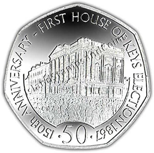 Isle of Man 2017 House of Keys Uncirculated Cupro Nickel 50p Coin